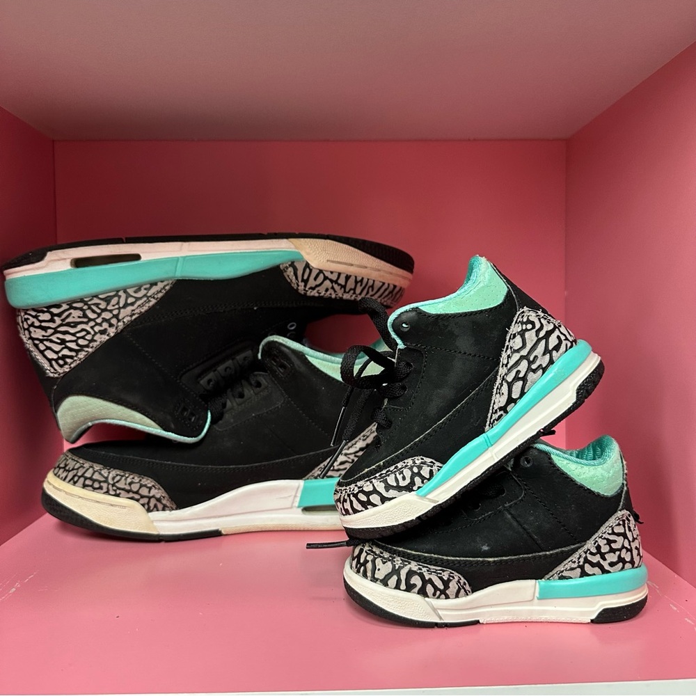 2pc Bundle of Jordans: Black and Turquoise Colorway